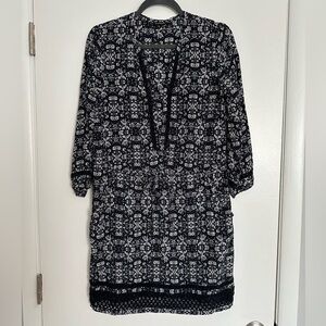 Club Monaco Silk Navy Blue Dresss